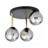 LAMPA SUFITOWA NOWOCZESNA KULE SZKLANE EMIBIG DOLCE 3 BL GRAFIT