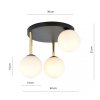LAMPA SUFITOWA NOWOCZESNA KULE SZKLANE EMIBIG DOLCE 3 BL OPAL