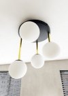 LAMPA SUFITOWA NOWOCZESNA KULE SZKLANE EMIBIG DOLCE 4 BL OPAL