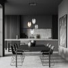 LAMPA WISZĄCA SZKLANA NAD STÓŁ DO SALONU JADALNI EMIBIG ASTRAL 4 BL PREMIUM MIX