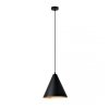 LAMPA WISZĄCA METALOWA CZARNA NAD STÓŁ DO JADALNI KUCHNI NAD WYSPĘ EMIBIG REBEL 1 BLACK/GOLD oprawa oświetleniowa