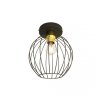 LAMPA SUFITOWA PLAFON CZARNY DRUCIANY NEST 1 BL GOLD oprawa oświetleniowa