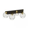 LAMPA SUFITOWA PLAFON CZARNY DRUCIANY NEST 4 BL GOLD oprawa oświetleniowa