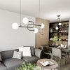 LAMPA WISZĄCA CZARNA NOWOCZESNA KULE ATRIA 4 BL OPAL oprawa oświetleniowa