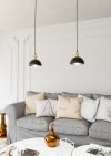 LAMPA WISZĄCA NAD STÓŁ CZARNO ZŁOTA EMIBIG MOTO 1 BL oprawa oświetleniowa