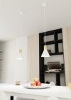 EMIBIG LAMPA WISZĄCA BIAŁO ZŁOTA NAD STÓŁ ROSA 1 WH oprawa oświetleniowa