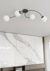 LAMPA SUFITOWA KULE SZKLANE NOWOCZESNA VIBRA 4 BL OPAL oprawa oświetleniowa
