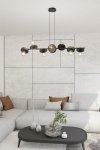 LAMPA WISZĄCA NOWOCZESNA NA LISTWIE CZARNA EMIBIG TOKEN 8 BL oprawa oświetleniowa