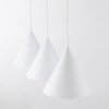 TK LIGHTING LAMPA CONO WHITE LAMPA WISZĄCA 3 LISTWA