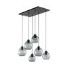 TK LIGHTING CUBUS 2833 LAMPA WISZĄCA CZARNA SZKLANE KLOSZE KULE GRAFITOWE