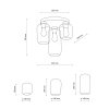 TK LIGHTING MARCO GREEN 3318 LAMPA SUFITOWA PLAFON Z KOLOROWYMI KLOSZAMI KOLOROWE KLOSZE