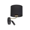 TK LIGHTING RICHI BLACK/GOLD 4234 KINKIET CZARNO ZŁOTY DO CZYTANIA DO SYPIALNI Z WŁĄCZNIKIEM