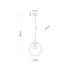 TK LIGHTING SOL TRANSPARENT 4262 LAMPA WISZĄCA KLOSZ NIEREGULARNY KSZTAŁT