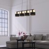 HILTON BLACK/GOLD 4342 LAMPA WISZĄCA CZARNO ZŁOTA Z ABAŻUREM