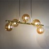 TK LIGHTING ESTERA GOLD 4549 LAMPA WISZĄCA ZŁOTA KLOSZE KULE BURSZTYNOWE