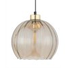 TK LIGHTING DEVI AMBER 4636 LAMPA WISZĄCA CZARNO ZŁOTA SZKLANY KLOSZ KULA BURSZTYNOWA 25CM