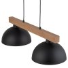 TK LIGHTING OSLO BLACK 4711 LAMPA WISZĄCA INDUSTRIALNA DREWNIANA CZARNA NAD STÓŁ