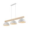 TK LIGHTING OSLO WHITE4712 LAMPA WISZĄCA BIAŁA Z DREWNEM NAD STÓŁ W STYLU SKANDYNAWSKIM