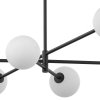TK LIGHTING SARIUS BLACK 4732 LAMPA SUFITOWA WISZĄCA CZARNA SZKLANE KULE BIAŁE MLECZNE