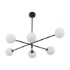 TK LIGHTING SARIUS BLACK 4732 LAMPA SUFITOWA WISZĄCA CZARNA SZKLANE KULE BIAŁE MLECZNE