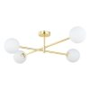 TK LIGHTING SARIUS GOLD 4738 LAMPA SUFITOWA ZŁOTA KLOSZE BIAŁE KULE MLECZNE