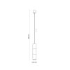 TK LIGHTING VIVIEN BLACK/GOLD 4756 LAMPA WISZĄCA CZARNO ZŁOTA TUBA NAD STÓŁ