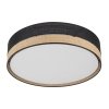 TK LIGHTING 4763 PAGLIA NEW BLACK LAMPA SUFITOWA PLAFON 45CM CZARNY NATURAL RATTAN