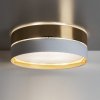 TK LIGHTING HILTON WHITE/GOLD 4772 LAMPA SUFITOWA PLAFON BIAŁO ZŁOTY ABAŻUR DUŻY 45CM DO SALONU SYPIALNI