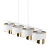 TK LIGHTING GRANT WHITE 4822 LAMPA WISZĄCA BIAŁO ZŁOTA Z ABAŻURAMI