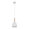 TK LIGHTING NORD WHITE 4868 LAMPA WISZĄCA BIAŁA Z DREWNEM METALOWA NAD STÓŁ