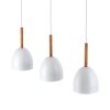 TK LIGHTING NORD WHITE 4869 LAMPA WISZĄCA BIAŁA Z DREWNEM NAD STÓŁ