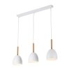 TK LIGHTING NORD WHITE 4869 LAMPA WISZĄCA BIAŁA Z DREWNEM NAD STÓŁ