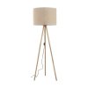 TK LIGHTING TOKYO NATURE LAMPA PODŁOGOWA 5284 SOSNA POSTARZANA DREWNIANA TRÓJNÓG Z LNIANYM ABAŻUREM LEN