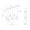 TK LIGHTING LAMPA ESME GRAPHITE LAMPA WISZĄCA 6  LISTWA