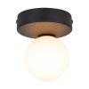 TK LIGHTING BIANCA BLACK 5681 LAMPA SUFITOWA PLAFON CZARNY SZKLANA KULA MLECZNA BIAŁA