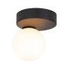 TK LIGHTING BIANCA BLACK 5681 LAMPA SUFITOWA PLAFON CZARNY SZKLANA KULA MLECZNA BIAŁA