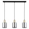TK LIGHTING SIERRA GOLD 6662 LAMPA WISZĄCA CZARNO ZŁOTA GRAFITOWE SZKLANE KLOSZE