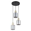 TK LIGHTING SIERRA GOLD 6663 LAMPA WISZĄCA CZARNO ZŁOTA GRAFITOWE KLOSZE