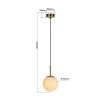 LAMPA WISZĄCA ZŁOTA KULA SZKLANA NAD STÓŁ DORADO LIGHT PRESTIGE  LP-002/1P 