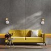 KINKIET ZŁOTY SZKLANA KULA BIAŁA MLECZNA DO SALONU POKOJU ŁAZIENKI LIGHT PRESTIGE DORADO  LP-002/1W