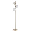 LAMPA PODŁOGOWA STOJĄCA ZŁOTA SZKLANE KULE BIAŁE LIGHT PRESTIGE DORADO  3xE14 złota LP-002/3F