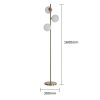 LAMPA PODŁOGOWA STOJĄCA ZŁOTA SZKLANE KULE BIAŁE LIGHT PRESTIGE DORADO  3xE14 złota LP-002/3F