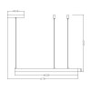 LIGHT PRESTIGE MIDWAY LP-033/1P S GD LAMPA WISZĄCA ZŁOTA MATOWA RING KOŁO OBRĘCZ DUŻA 60CM