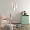 LAMPA WISZĄCA DO POKOJU DZIEWCZYNKI BIAŁO RÓŻOWA KULE BIAŁE LIGHT PRESTIGE RUBI  LP-044/3P Pink
