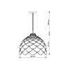 LAMPA WISZĄCA DREWNIANA DUŻA 35CM DEKORACYJNA NAD STÓŁ LIGHT PRESTIGE BURGO LP-101335/1P S