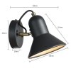 KINKIET CZARNY Z WŁĄCZNIKIEM NOWOCZESNY METALOWY DO SYPIALNI SALONU LIGHT PRESTIGE ASTAMA LP-1122/1W BK