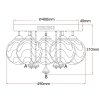 LAMPA SUFITOWA PLAFON NOWOCZESNY GLAMOUR Z KRYSZTAŁKAMI LED RGB Z PILOTEM LIGHT PRESTIGE SADA LP-119/5C