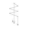 LAMPA WISZĄCA CZARNA Z WTYCZKĄ DO GNIAZDKA NOWOCZESNA LIGHT PRESTIGE ZIG-ZAG  LP-1243/1P BK