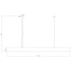 Lampa wisząca Cali L LED CCT Tuya czarna LP-1301/1P L BK Smart