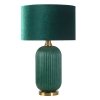LAMPA STOŁOWA LAMPKA NOCNA SZKLANA ZIELONO ZŁOTA BUTELKOWA ZIELEŃ GLAMOUR DO SALONU NA KOMODĘ LIGHT PRESTIGE TAMIZA LP-1515/1T big green
